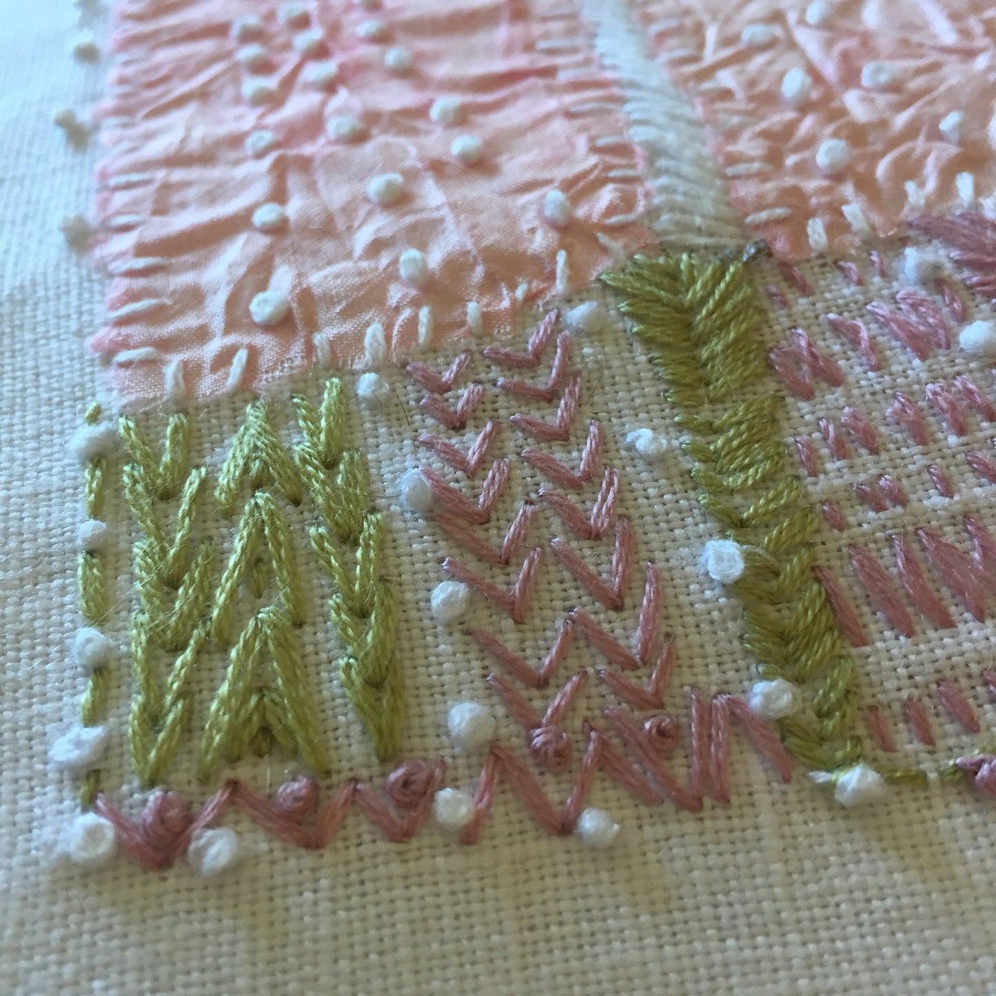 Pastel Embroidery with French Knots