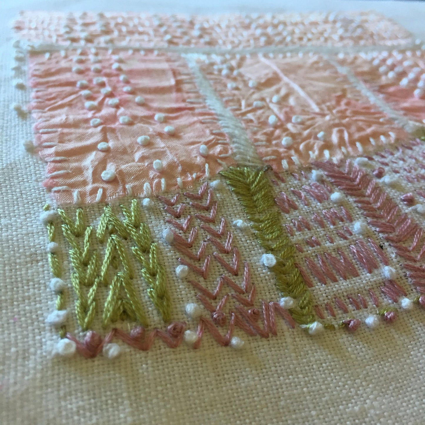 Pastel Embroidery with French Knots