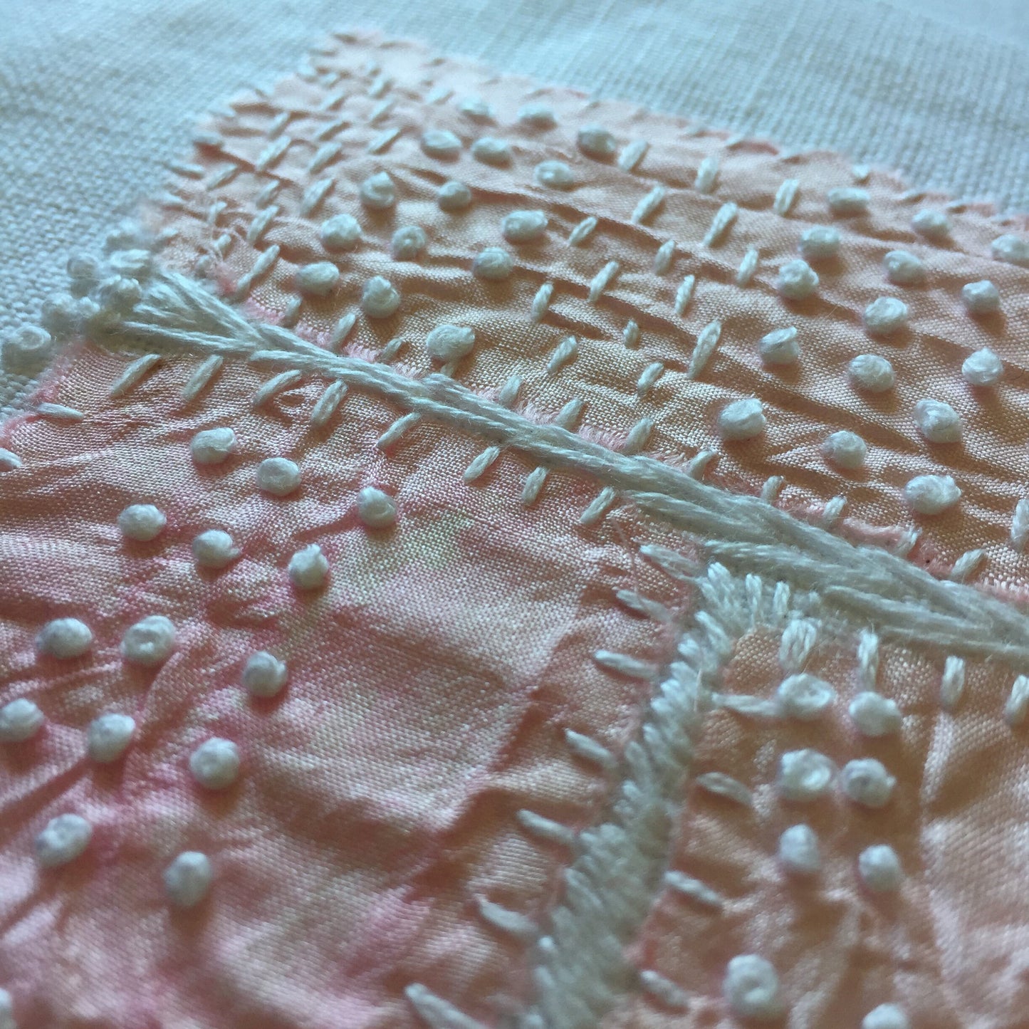Pastel Embroidery with French Knots
