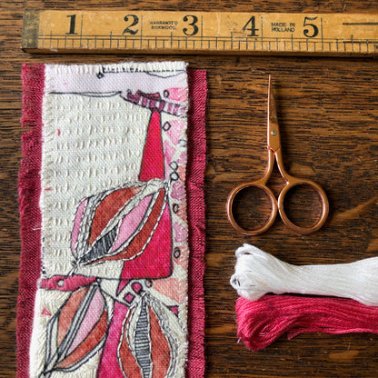 Cerise Leaves Embroidery
