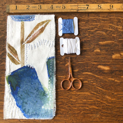 Indigo Tulip Embroidery