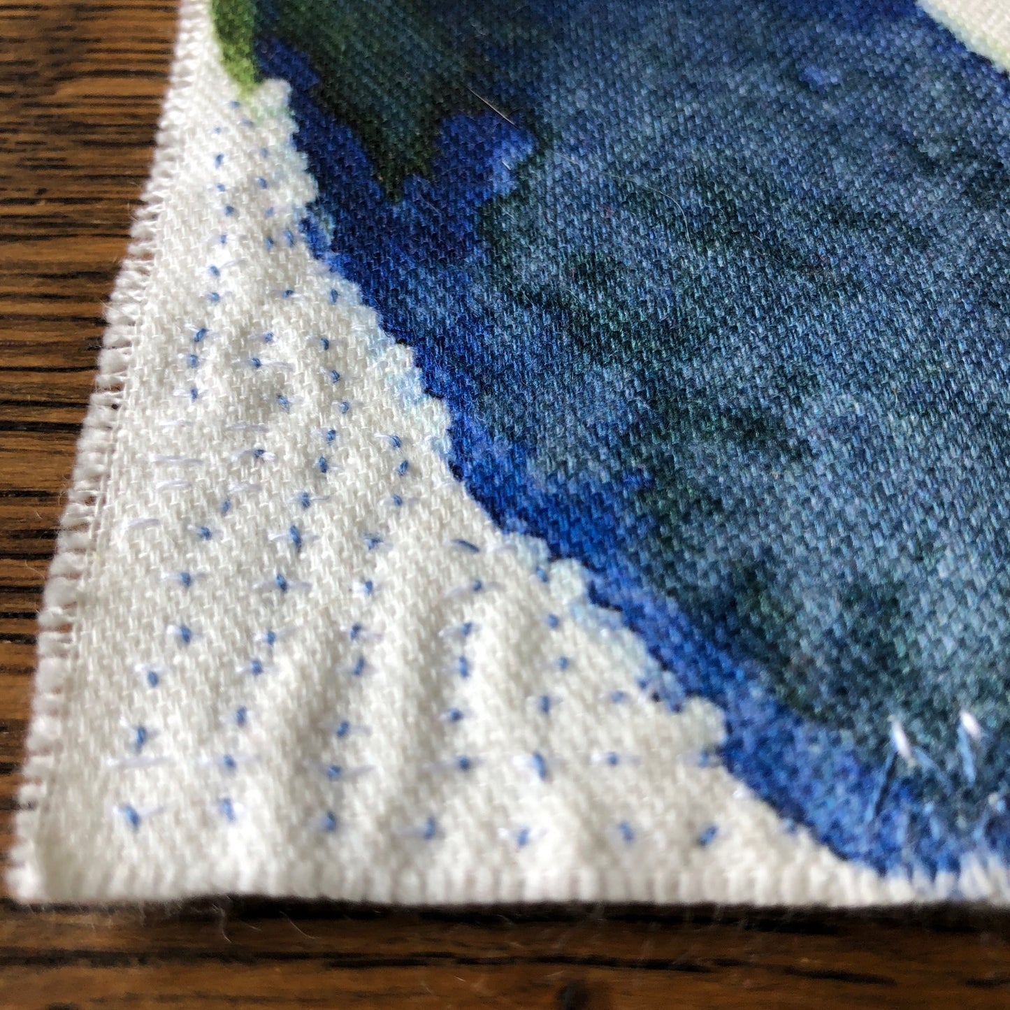 Indigo Tulip Embroidery