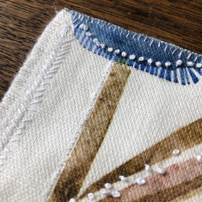 Indigo Tulip Embroidery