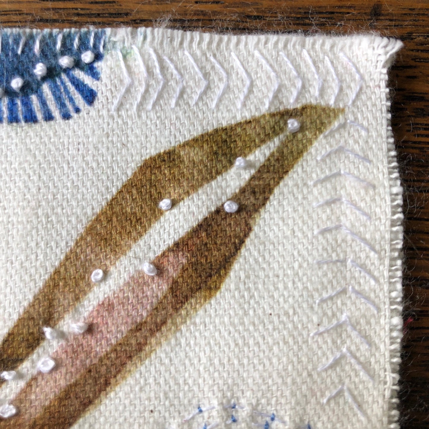 Indigo Tulip Embroidery