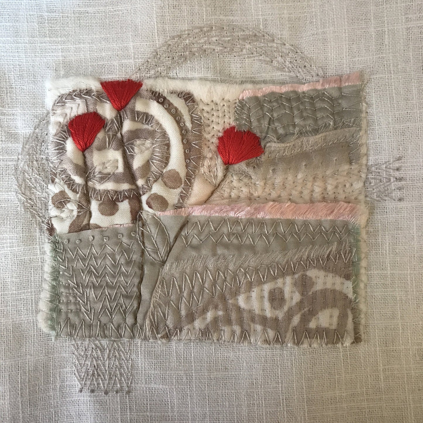 Red Tulips Embroidery