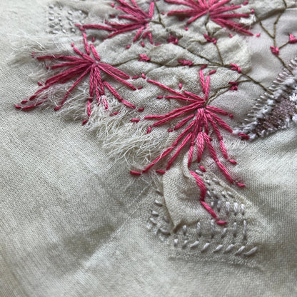 Vase with Peonies Embroidery