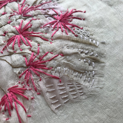 Vase with Peonies Embroidery